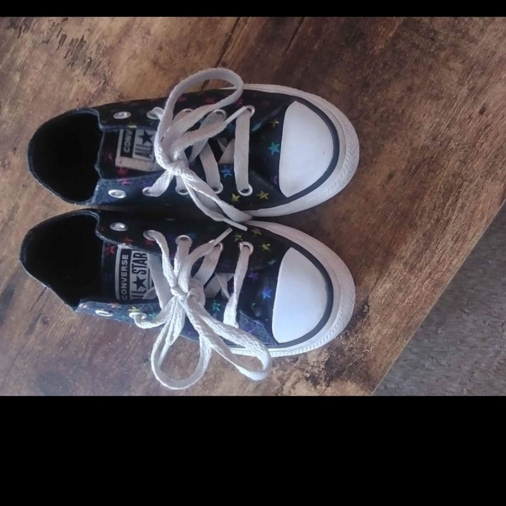 Girls size 11 Star Multicolored Converse